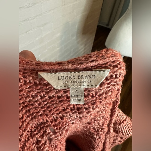 Lucky Brand Crochet Lightweight Long Sleeve Sweater - Picture 7 of 8